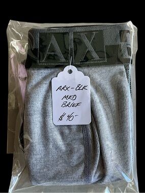 A/X Armani Exchange Light Gray Ribbed Brief